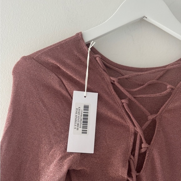 REFORMATION NWT Kinsey Knit Dress in Pink Sparkle S - Picture 10 of 14